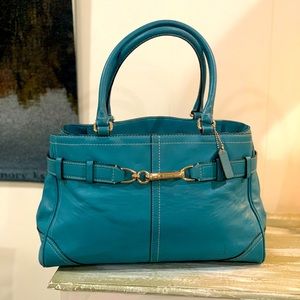 Blue coach purse